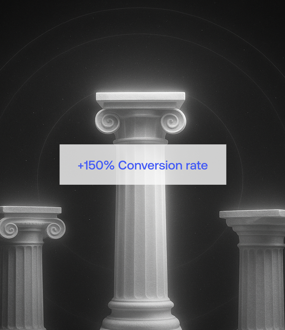 Classical columns with conversion rate overlay